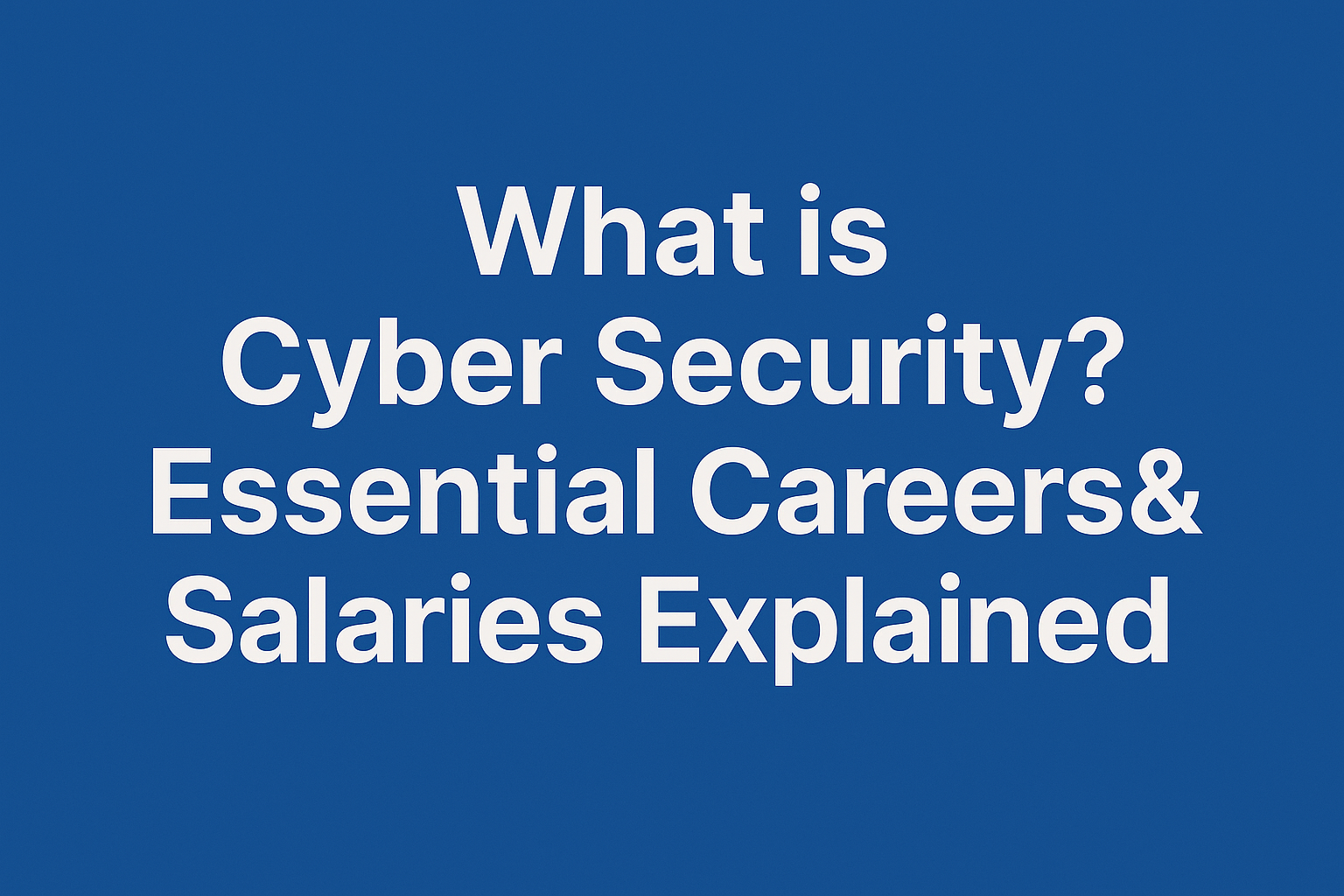 What is Cyber Security? Essential Careers & Salaries Explained